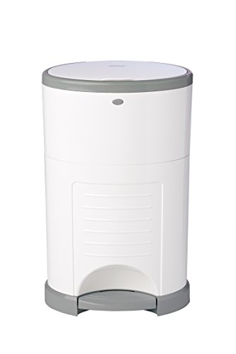 Dekor Classic Hands-Free Diaper Pail | White | Easiest to Use | Just Step – Drop – Done | Doesn’t Absorb Odors | 20 Second Bag Change | Most Economical Refill System