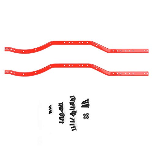 T best Steel Chassis Frame Rails, Universal Frame Beam Chassis Rail Set RC Car Part Fit for 90046 90047 Color Red