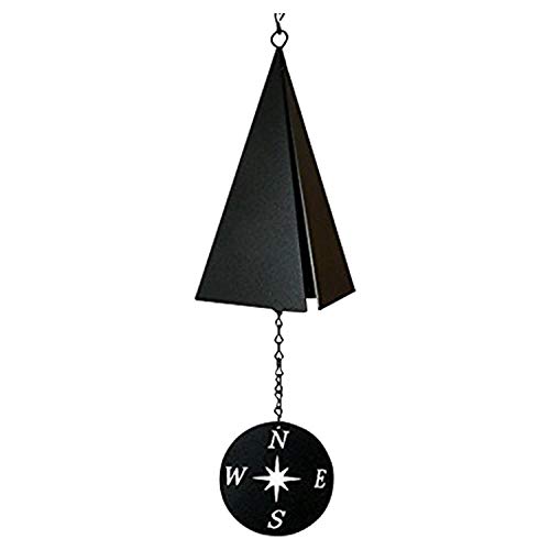North Country Boothbay Harbor 3-Tone Wind Bell Chimes with Compass Rose — Unique Outdoor Wind Chime Catcher — Door Porch Garden Decorations Lawn Ornaments