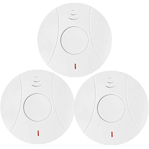3 Pack Combination Smoke and Carbon Monoxide Detector 10 Year Battery Operated, Travel Portable Photoelectric Fire&Co Alarm for Home, Kitchen