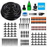 Wellovar Drip Irrigation,Garden Irrigation System,DIY Plant Watering System,Distribution Tubing Hose,Saving Water Kit Accessories,Automatic Irrigation Equipment Set for Garden Greenhouse,Patio,Lawn