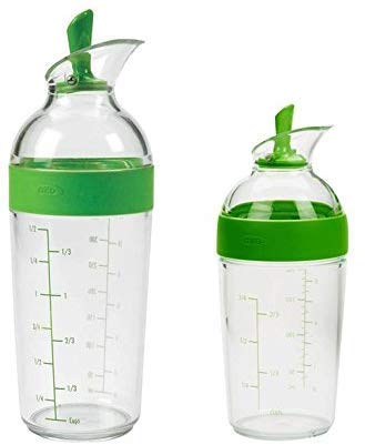 OXO Good Grips Salad Dressing Shaker Combo Pack, Green (12 oz bottle and 8 oz bottle)