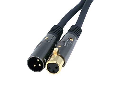 Monoprice Premier Series XLR Male to XLR Female - 35ft - Black - Gold Plated 16AWG Copper Wire Conductors [Microphone & Interconnect]