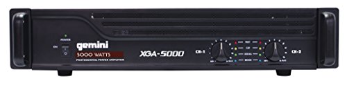 Gemini XGA Series XGA-5000 Professional Quality PA System DJ Equipment Power Amplifier with 5000 Watt Instant Peak Power