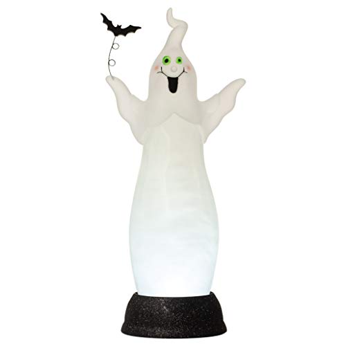 Halloween Pearl Swirling Ghost Night Light Desk Lamp Figurine, 13 3/4 Inch