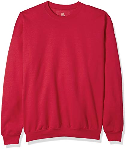 Hanes Men's Ecosmart Fleece Sweatshirt, Deep Red, Small