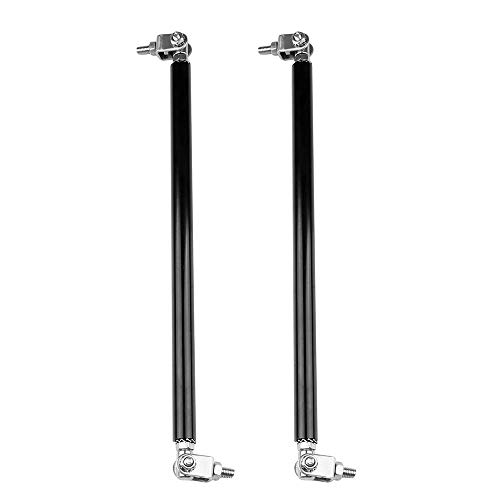 ECCPP Adjustable 7.87' Black Front Bumper Lip Splitter Strut Rod Tie Support Bars Universal 2pcs
