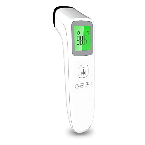 Forehead Thermometer for Fever, Digital Medical Infrared Thermometer for Baby, Kids and Adults, Non-Contact Temporal Thermometer with Instant Accurate Reading, Fever Alarm and Memory Function