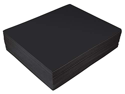 Black EVA Foam Sheets, 30 Pack, 2mm Thick, 9 x 12 Inch, by Better Office Products, Black Color, for Arts and Crafts, 30 Sheets Bulk Pack