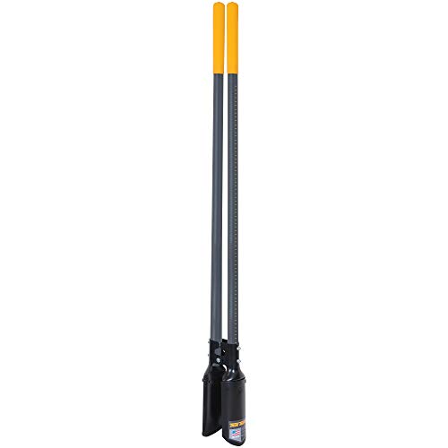 True Temper 2704200 48 in. Fiberglass Handle Post Hole Digger with Ruler and Cushion Grips