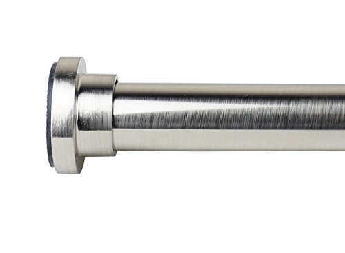 MERIVILLE 1-inch Diameter Metal Spring Tension Rod, Adjustable Length 18-inch to 30-inch, Satin Nickel