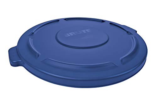Rubbermaid Commercial Products FG263100BLUE BRUTE Heavy-Duty Round Trash/Garbage Lid, 32-Gallon, Blue