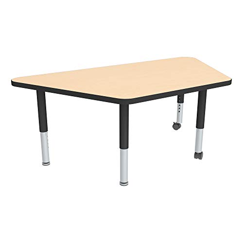 Trapezoid Adjustable-Height Mobile Preschool Activity Table (30' W x 60' L)