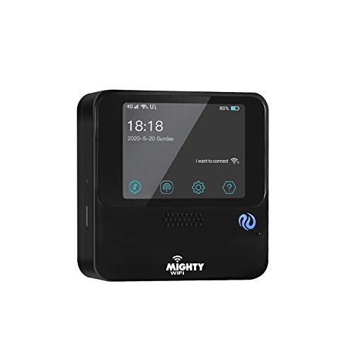 MightyWifi Cloud Black Updated Worldwide high Speed Hotspot w/US 50 GB & Global 3GB Data 30 Day, Pocket Mifi, Personal, Reliable, Wireless Internet, Router, No Sim Card, Roaming, Home, Travel