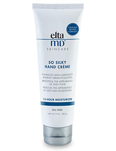 EltaMD So Silky Hand Crème, Moisturizing Hand Lotion with Ceramides, Sclareolide and Vitamin E for Dry, Flaking Hands, 12-Hour Hand Cream, 3 oz.