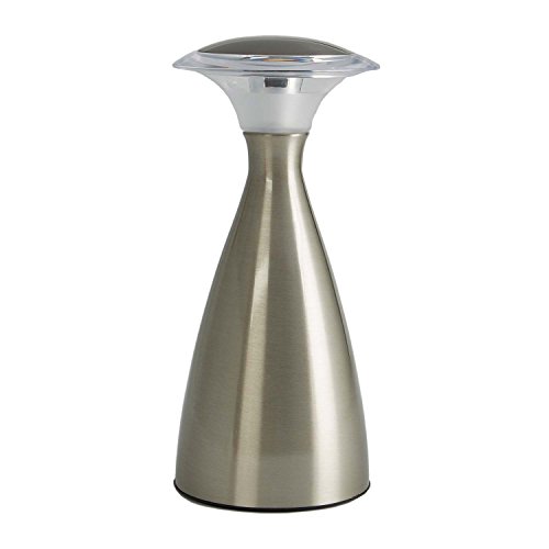 Light It! By Fulcrum, Lanterna LUX, Wireless 23-LED Touch Lamp, Battery Operated, Silver