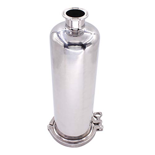 DERNORD 1.5 Inch Tri-Clamp Filter - SS304 Sanitary Fittings Inline Straight Strainer with 100 Mesh Stainless Steel Screen