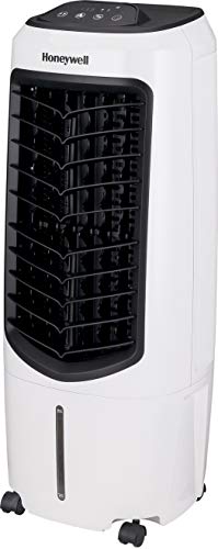 Honeywell Portable Evaporative Cooler with Fan, Humidifier & Remote, 29.6' TC10PEU, White