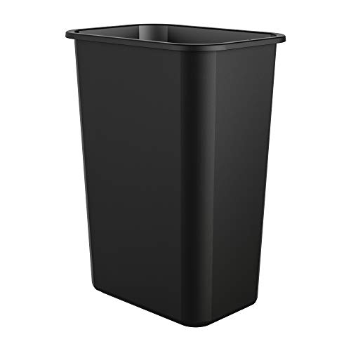 AmazonCommercial 10 Gallon Commercial Waste Basket, Black, 1-Pack