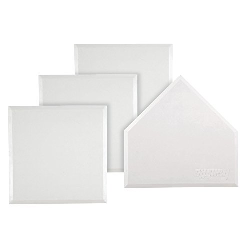 Franklin Sports MLB Heavy Duty Rubber Base Set - 4 White Throw Down Style Bases - Baseball, Softball, or Kickball Home Plate and Bases with Waffle Bottom Construction