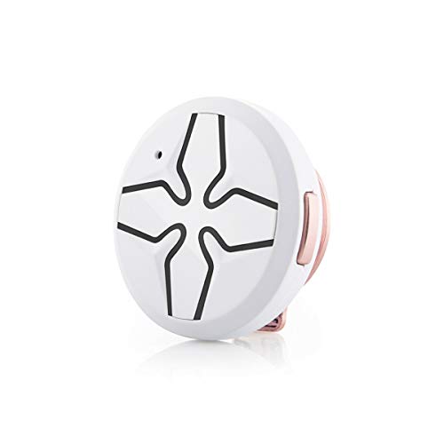 SEAM Lotus Wearable Personal Safety Device - Hands-Free, Real-Time Sharing - Record and Share Live GPS and Streaming Audio - Never Walk Alone Again (White/Rose Gold)