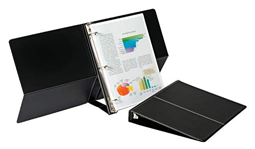 Cardinal Easel 3 Ring Binder, 1 Inch with Folding Cover, Holds 225 Sheets, Black (09261V3)