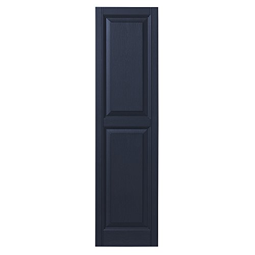 Ply Gem Shutters and Accents VINRP1555 95 Raised Panel Shutter, 15', Dark Navy