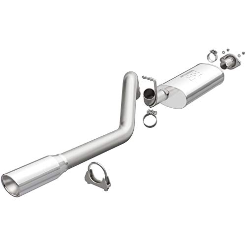 MagnaFlow Exhaust Products 16464 MF Series Performance Cat-Back Exhaust System 2.5 in. Incl. 5x8x18 in. Center/Offset Muffler/Tailpipe/3.5 in. Round Tip Single Straight Pass. Side Rear Exit Stainless MF Series Performance Cat-Back Exhaust System