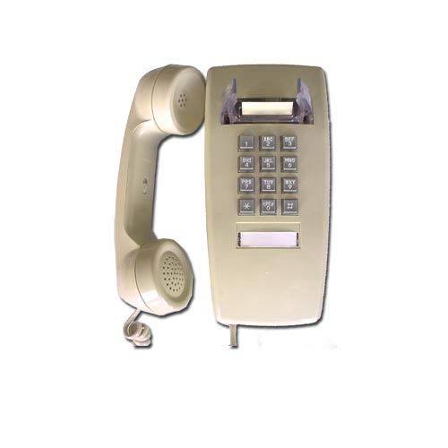 Single Line Classic 2554 Wall Phone with Loud Ringer and Handset Volume Control, Beige/Ash - Wall Mount Jack Required