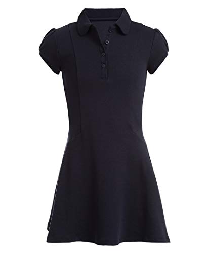 Nautica Big Girls' Uniform Polo Dress, Navy, X-Large