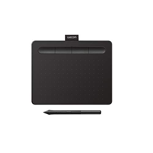 Wacom CTL4100 Intuos Graphics Drawing Tablet with Software, 7.9' X 6.3', Black, Small