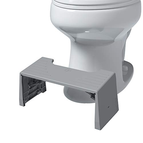 Squatty Potty Porta Traveler Foldable Toilet Stool for Travel, 7' Height, Gray