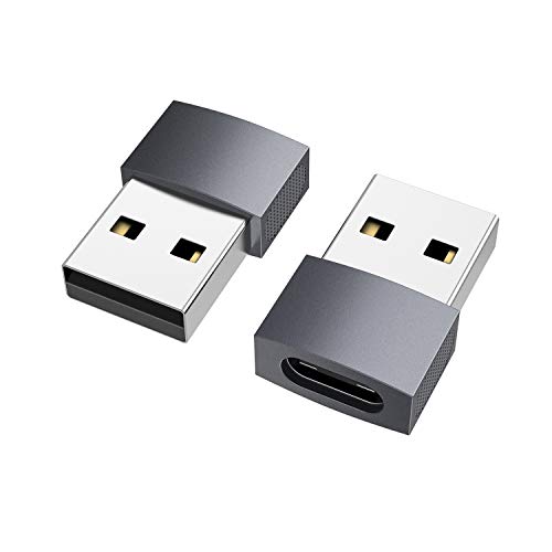 nonda USB C to USB Adapter (2 Pack), USB-C Female to USB Male, USB Type C Female to USB OTG Adapter for MacBook Pro 2015/2013, MacBook Air 2017/2015, Laptops, Wall Chargers, Power Banks