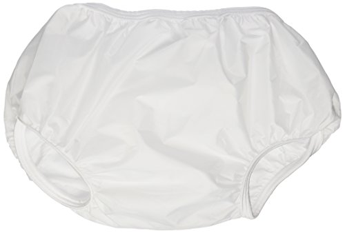 Dappi Waterproof 100% Nylon Diaper Pants, White, Large (2 Count)
