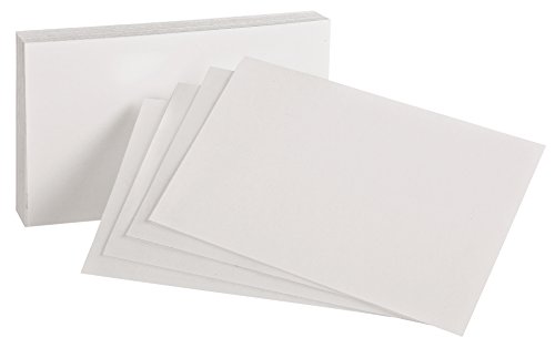 Oxford Blank Index Cards, 4' x 6', White, 100 Per Pack (40156-SP)