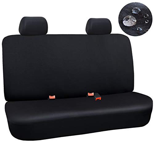 Elantrip Waterproof Rear Bench Seat Cover Water Resistant Universal Fit Seat Protection Quick Install for Cars SUV Truck, Black 3 PC