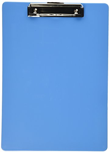 Officemate OIC Plastic Clipboard, Letter Size, Arctic Blue (83048)