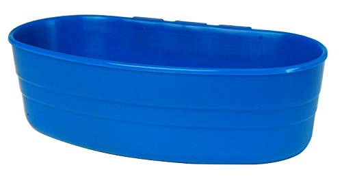 LITTLE GIANT Plastic Cage Cup (Blue) - Pet Lodge - Durable, Mountable Feeding & Watering Bowl for Small Animals & Poultry (1 Pint) (Item No. ACU2BLUE)