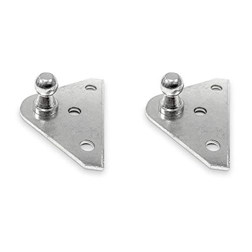 Oswald Supply Ball Stud Mounting Bracket for Gas Spring Flat 10mm Ball Diameter, 0.645” Ball Height, Zinc Plated (1 Pair - 2 Brackets)