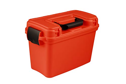 attwood 11834-1 Waterproof Boater's Dry Box, Bright Safety Orange