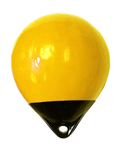 KUFA Yellow/Black 12” Diameter (inflated Size: 12' x 15') Mark Buoy Mooring Buoy Anchor Lift Buoy Shrimp Trap Buoy A30Y