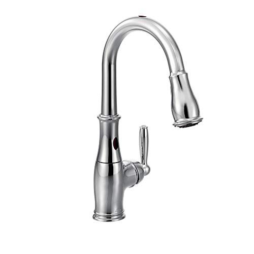 Moen 7185EC Brantford Motionsense Two-Sensor Touchless One-Handle High Arc Pulldown Kitchen Faucet Featuring Reflex, Chrome