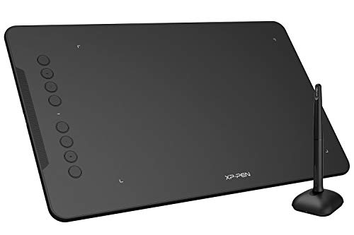 XP-PEN Deco 01 V2 Graphics Tablet 10x6.25 Inch Drawing Pen Tablet 8192 Levels Pressure Battery-Free Pen with Tilt Function Android Supported and 8 Shortcut Keys