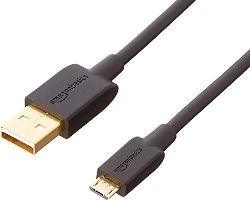 AmazonBasics USB 2.0 A-Male to Micro B Charger Cable, 6 feet, Black