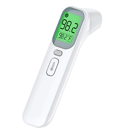 Vibeey Thermometer for Adults, Touchless Forehead and Ear Thermometer for Fever, 4 Modes Digital Infrared Thermometer, No-Touch Temporal Kid and Baby Thermometer