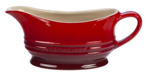 Le Creuset Stoneware Gravy Boat, 12 oz., Cerise