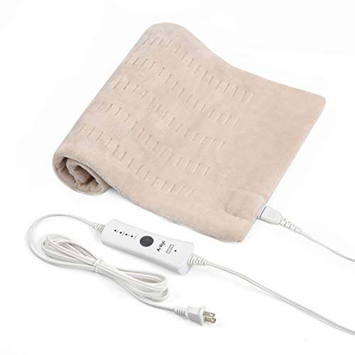 Ariliya Heating Pad for Pain Relief, 4 Heat Settings with Auto-Off, 12 x 24Inch,Beige