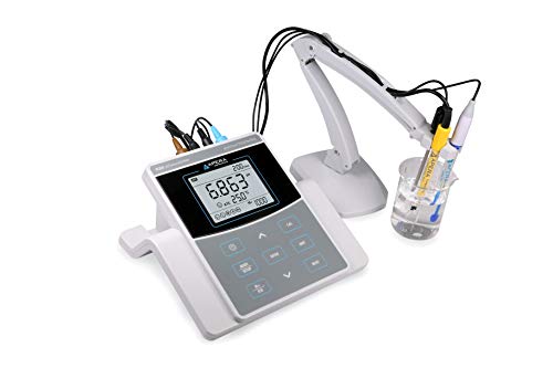 Apera Instruments PC820 Precision Benchtop pH/Conductivity Multiparameter Meter Kit with Highest Accuracy ±0.002 pH and ±0.5% F.S, up to 5-Point Auto. Calibration