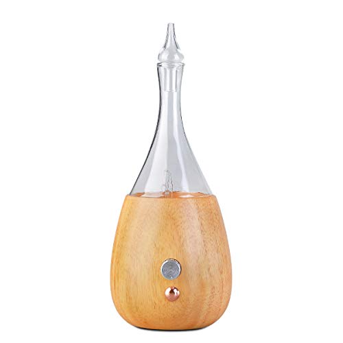 Vintage Nebulizing Pure Essential Oil Aromatherapy Diffuser 7 Colors Adjustable Mist Humidifier -Premium Home & Professional Use, No Heat No Water for Bedroom (Raindrop)