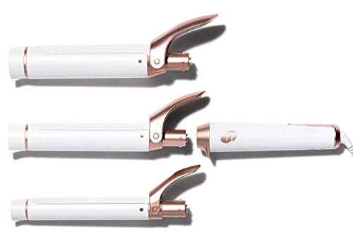 T3 - Twirl Trio Interchangeable Curling Iron | Custom Blend Ceramic Three Barrel Professional Curling Iron Set for Endless Styling Possibilities | 1 Inch, 1.25 Inch, and 1.5 Inch Clip Barrels